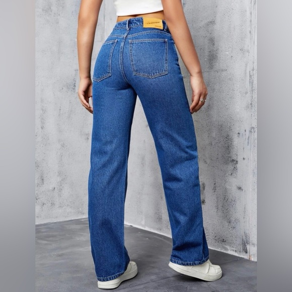 Medium-Dark Wash Denim Jeans - Picture 2 of 5